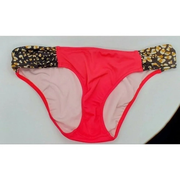 Victoria Secret Swim Bikini Bottom Hot Pink Animal - Picture 1 of 5